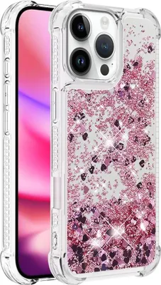 Produktbild von iPhone 16 Pro Hülle - Coverup Liquid Glitzer Back Cover - Roségold