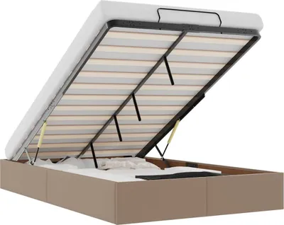 Immagine prodotto di vidaXL Ottomana senza materasso Cappucino 120x200cm in Pelle finta