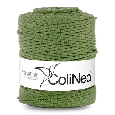 Immagine prodotto di Cordoncino in cotone intrecciato 5mm 200m pistacchio ColiNea intrecciato con anima in cotone