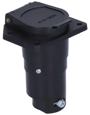 Immagine prodotto di 6-24 V Presa piatta a 7 vie con coperchio antipolvere a molla per rimorchi e semirimorchi