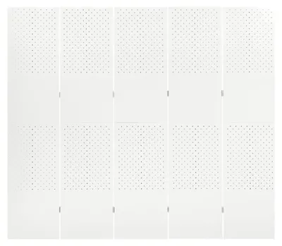 Zdjęcie produktu dla vidaXL 5-częściowy rozdzielacz do pokoju biały 200x180 cm stalowy