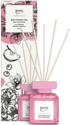 Produktbild von ipuro ESSENTIALS intense rose, Duftflasche, Schilfaroma-Diffusor, 0,1 l