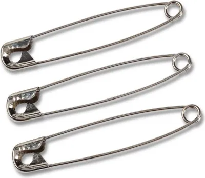 Produktbild von PRYM Sicherheitsnadeln, Stahl, 57 mm, silber, Schiebedose mit 12 Stück
