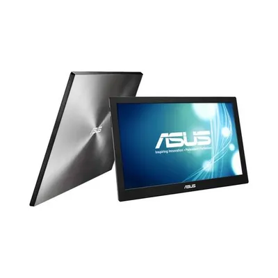Produktbild von ASUS MB168B, 39,6 cm (15.6"), 1366 x 768 Pixel, WXGA, LED, 11 ms, Schwarz, Silber