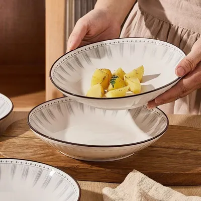 Produktbild von 7-Zoll kleiner Teller Westernteller Steak Nudelteller Salatschüssel
