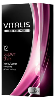 Zdjęcie produktu dla Vitalis super thin, opakowanie zawierające 12 prezerwatyw, 12 sztuk