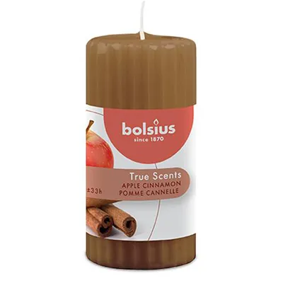 Obrázek produktu pro Svíčka Bolsius s vůní jablka ve tvaru sloupku
