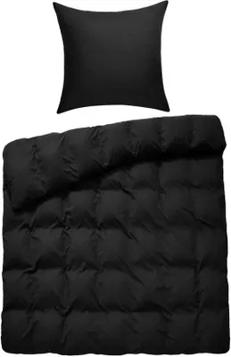 Productafbeelding van Unyqoos® katoenen beddengoed, 135x200 cm, met kussensloop van 80x80 cm, 100% ademende katoen, met rits en binnenbies, gecertificeerd