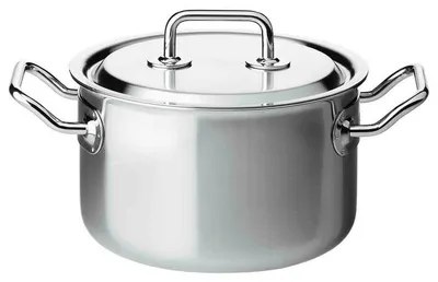 Bratentopf mit Deckel, Edelstahl, 2,7 L, 24x30,4 cm, silber