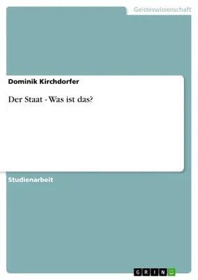 Produktbild von Der Staat - Was ist das?