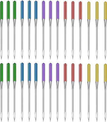 Produktbild von ASKSA Nähmaschinen Nadeln 30 stück, Universal Maschinennadeln Standard Größen 65/9, 75/11, 90/14, 100/16, 110/18 für Wirkwaren Jean Gewebte Stoffe