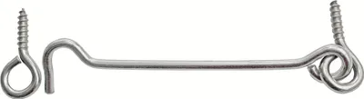 Produktbild von 50 Sturmhaken Fensterladenhak?en 120 x 4 mm mit Öse Holzgewinde Silber Verzinkt