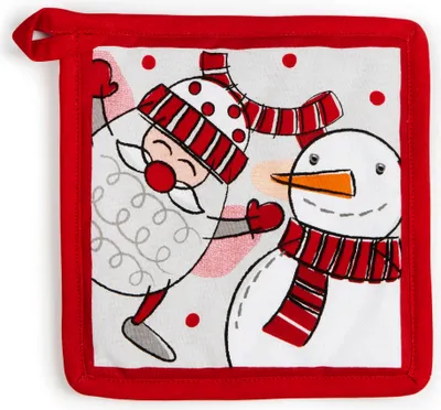 Immagine prodotto di Excelsa Portapentole Pupazzo di neve in cotone 20Xh0,5X20 cm colorato