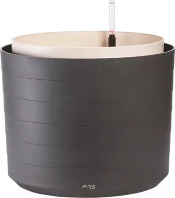 Obrázek produktu pro Samozavlažovací květináč velkoobjemový Berberis Ø 55 cm antracit a slonová kost