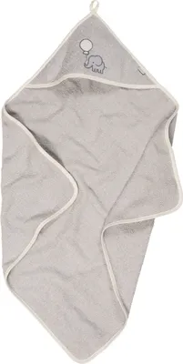 Produktbild von Playshoes - Kapuzenhandtuch für Kinder 75x75cm - Elefant - Grau