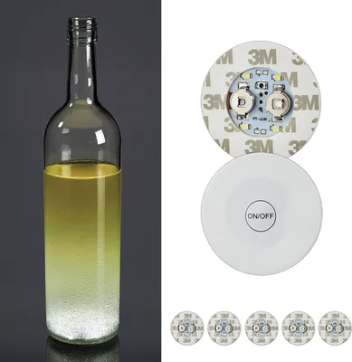 Produktbild von 6er Set LED Lichtsticker Flaschenlicht