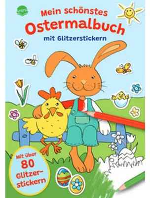 Obrázek produktu pro Mein schönstes Ostermalbuch mit Glitzerstickern (Mit über 80 Glitzerstickern)