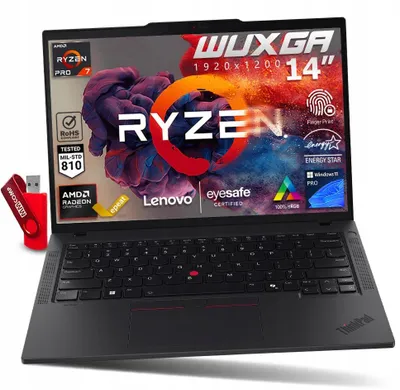 Produktbild von Lenovo ThinkPad T14 G5 Laptop mit Ryzen 7, 64 GB, 512 GB SSD, WUXGA-IPS-Display, PRESTIŻ 3YW