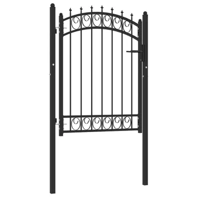 Zdjęcie produktu dla Vidaxl -Anschluss mit Speerspitzen 100x125 cm Stahlschwarz