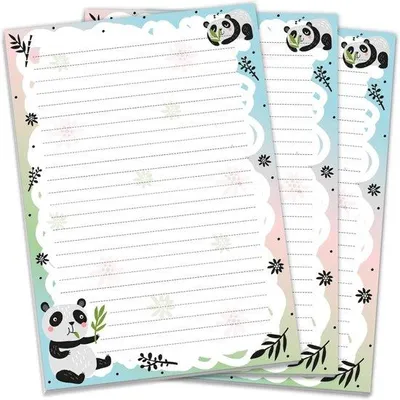Produktbild von Tiermotiv Kinder-Schreib- und Notizset mit 3 Stiften und A4-Briefpapier.