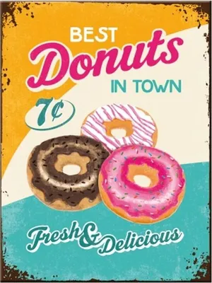 Produktbild von Nostalgic-Art - Magnet 6 x 8 cm - USA - Donuts