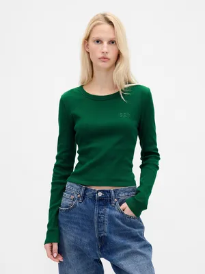Produktbild von GAP geripptes Crop T-Shirt Größe M