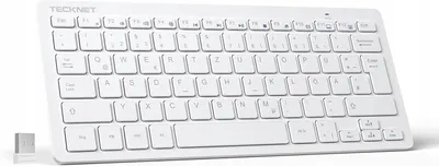 Produktbild von TeckNet X315 Kabellose Tastatur 2,4 GHz QWERTZ Weiß