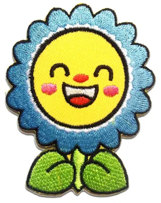 Produktbild von Blume - Aufnäher, Bügelbild, Aufbügler, Applikationen, Patches, Flicken, Zum Aufbügeln, Größe: 6 x 7.4 cm