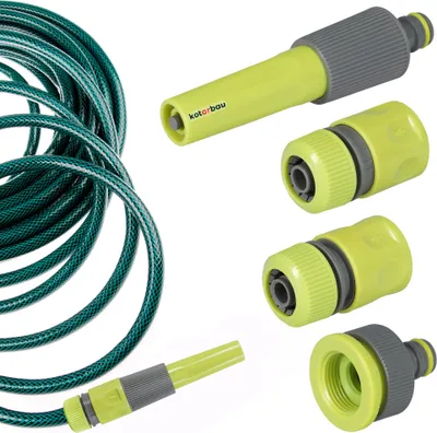 Obrázek produktu pro KOTARBAU® Zahradní hadicová přípojka sada 4 kusů 1/2" PVC nastavitelná rychlospojka pro zahradní postřikovače kohoutková přípojka vodovodní stopspojka pro zahradní hadici zahradní hadice 1/2 palce