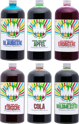 Produktbild von Rainbow Slush Sirup AZO FREI | 6x1 Liter Flasche | 6x Gemisch