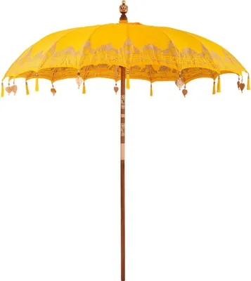 Image de Parasol balinais jaune 215 x 215 x 260 cm