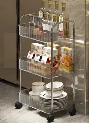 Obrázok produktu pre GINA 3 regál na kolieskach, nerez