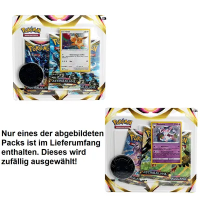 Produktbild von Pokemon Sammelkartenspiel: Blister Booster 3er-Pack Astralglanz (+)