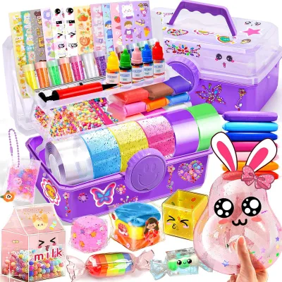 Immagine prodotto di Omgoods - Set di bolle con nastro adesivo - Kit creativo per bambini con adesivi e pasta modellabile