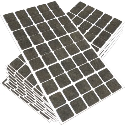 Produktbild von Adsamm® | 500 x selbstklebende Filzgleiter / Braun / 20x20 mm / quadratisch / Möbelgleiter aus Filz mit 3.5 mm Stärke