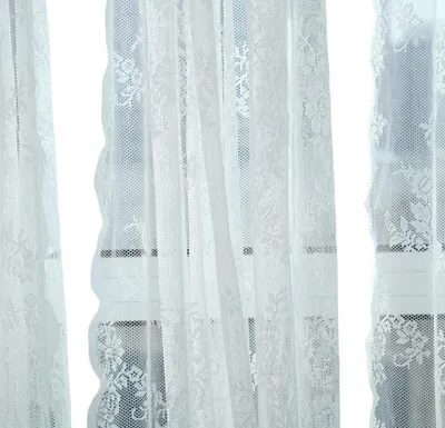 Produktbild von Transparente Gardinen, 70 Zoll lang, 1-teilig, Blumenmuster, elegante Fenstervorhänge/Gardinen für Schlafzimmer und Wohnzimmer (59 x 70 Zoll, Weiß)