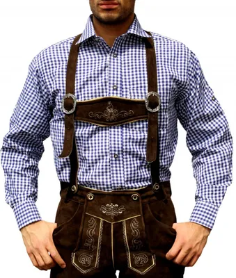 Produktbild von Trachtenhemd   Trachtenmode Blau/karo 100% Baumwolle, Größe:M