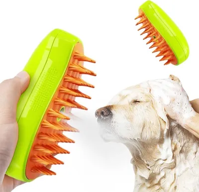 Produktbild von Welikera Fellbürste Haustierbürste, Tierhaarbürste, Sprühbürste, Massage, Haarentfernung, Grün