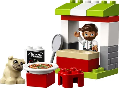 Zdjęcie produktu dla LEGO DUPLO Town Pizza Stand Set, Zestaw do budowania, 2 lat(a), 18 szt., 254 g