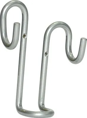 Produktbild von Garderobenhaken 2 Haken Alu matt/chrom LxBxH 145/110/50 mm