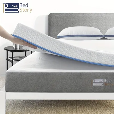 Image de Surmatelas - Surmatelas pour lit - Surmatelas - Mousse pour matelas - Surmatelas en mousse à mémoire de forme - 180x200 cm - Épaisseur 10 cm