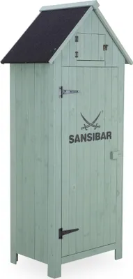 Produktbild von Garten-Gerätehaus SANSIBAR ROSKILDE BHT 77x179x55 cm grün