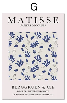Produktbild von Poster Matisse Berggruen & Cie Museum | Bilder Wohnzimmer | Wandbilder Schlafzimmer | Deko Print ohne Rahmen | Bilder Matisse Bunt · Motiv G · 40 × 60 cm
