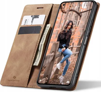 Obrázek produktu pro Pouzdro s klopou na telefon SPACECASE Wallet pro Xiaomi Mi 11 Lite/5G NE Bronze