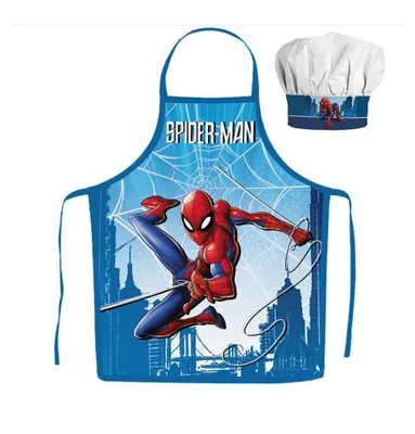 Immagine prodotto di Grembiule da bambino con cappellino Spiderman Skyline