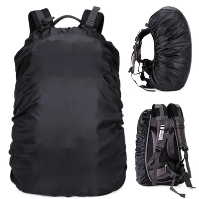 Produktbild von Regenschutz Rucksack Regenhülle Regenabdeckung - Wasserdicht - 30-40 l - Schwarz - Mit elastischem Band