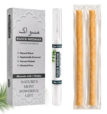 Produktbild von Sticks natürliche Zahnbürste, 2 Stück mit Halter, für die tägliche Mundpflege