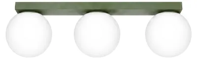 Obrázok produktu pre Stropné svietidlo YOLI 3 zelená oliva 3xG9 8W oceľ/sklo 14.5x12x50cm Sollux Lighting
