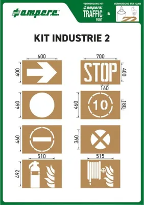 Produktbild von Ampere  Spritz-Schablonen KIT Industrie 02,8-teilig, 3495882510124