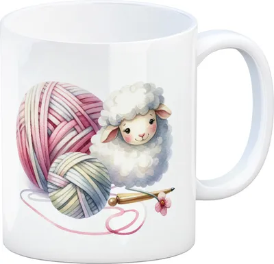 Produktbild von Schaf Wollknäuel Kaffeebecher